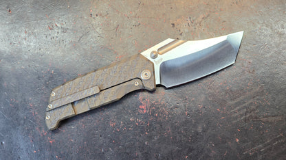 Kubey Hamster Flame & Black Titanium Handle 14C28N