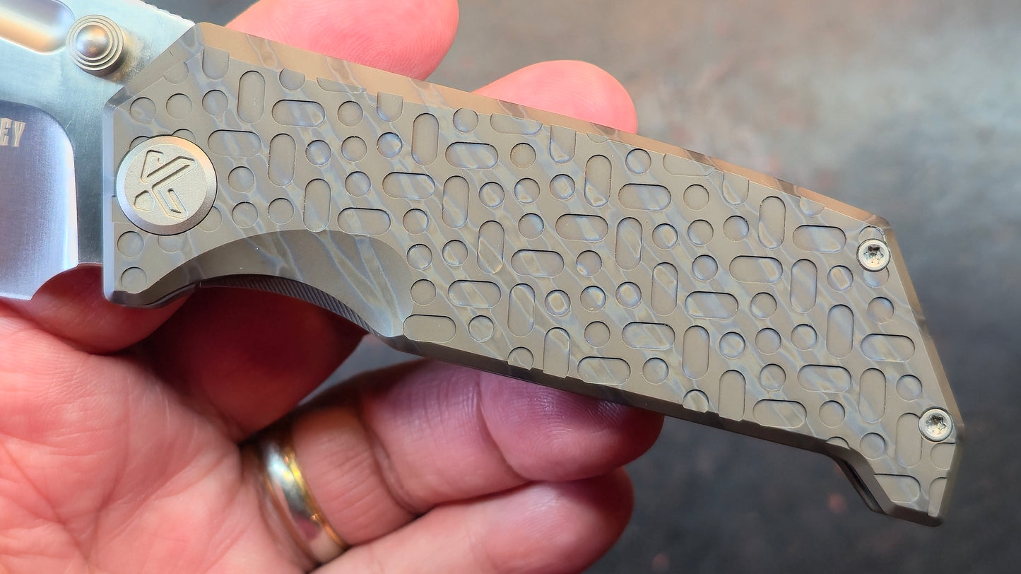 Kubey Hamster Flame & Black Titanium Handle 14C28N