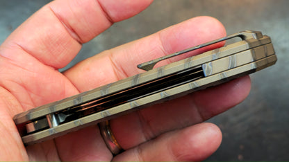 Kubey Hamster Flame & Black Titanium Handle 14C28N