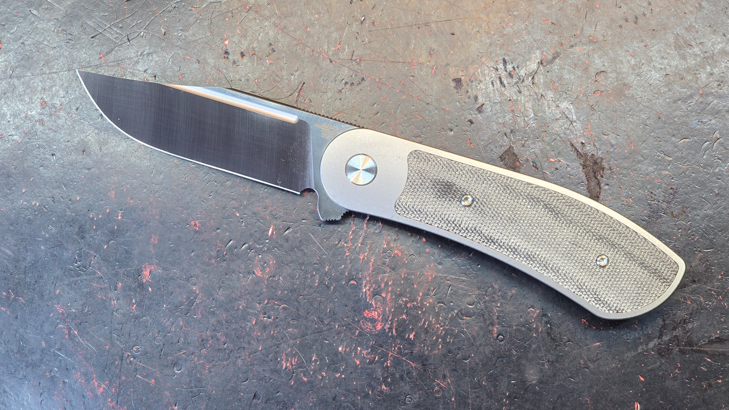 Bestech Vestige Titanium/Black Micarta Handle Magnacut