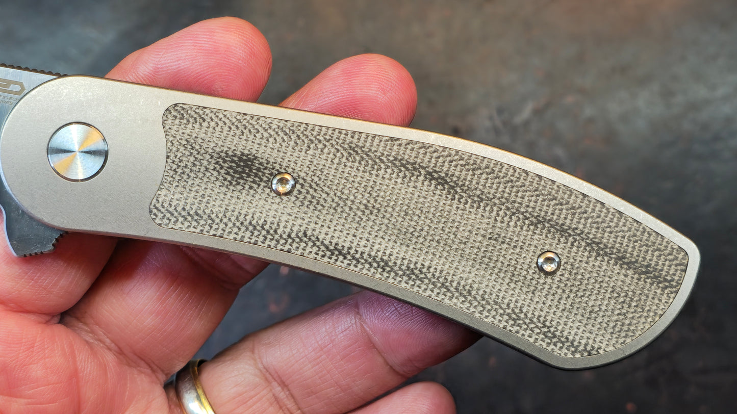 Bestech Vestige Titanium/Black Micarta Handle Magnacut