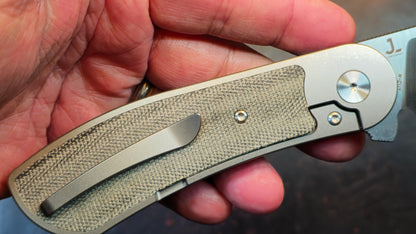 Bestech Vestige Titanium/Black Micarta Handle Magnacut