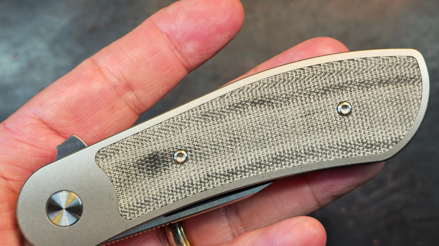 Bestech Vestige Titanium/Black Micarta Handle Magnacut