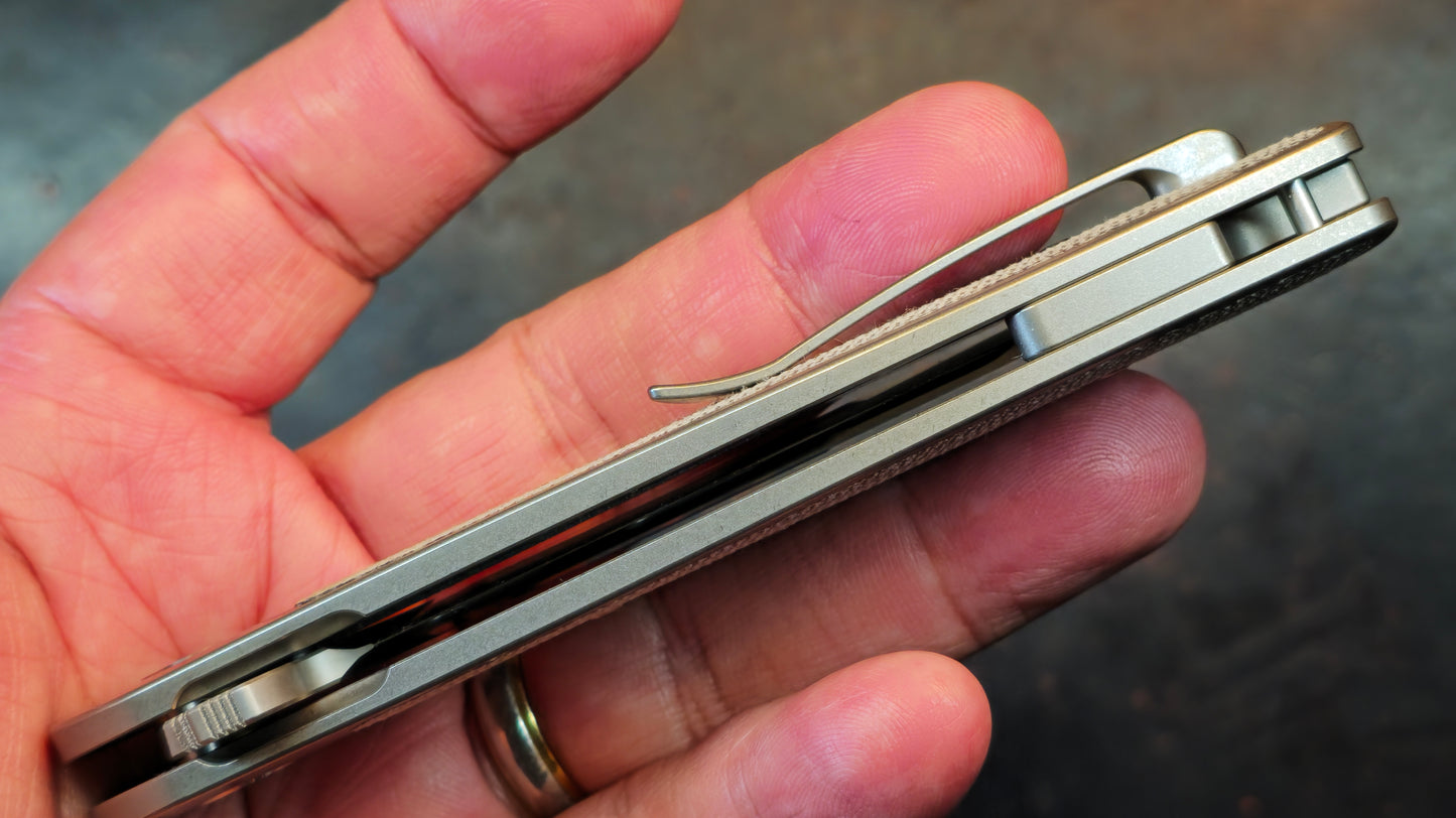 Bestech Vestige Titanium/Black Micarta Handle Magnacut