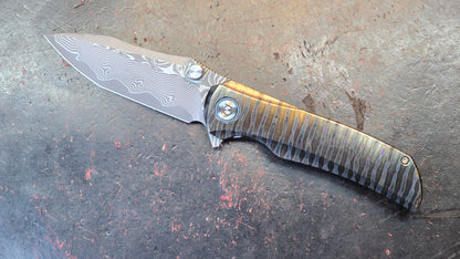 Sixleaf SL-86 Titanium Flame Ano RWL34+VG-10 Blade