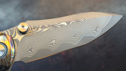 Sixleaf SL-86 Titanium Flame Ano RWL34+VG-10 Blade