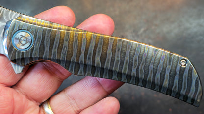 Sixleaf SL-86 Titanium Flame Ano RWL34+VG-10 Blade