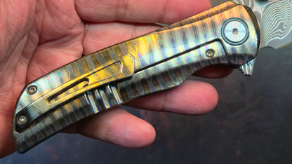 Sixleaf SL-86 Titanium Flame Ano RWL34+VG-10 Blade