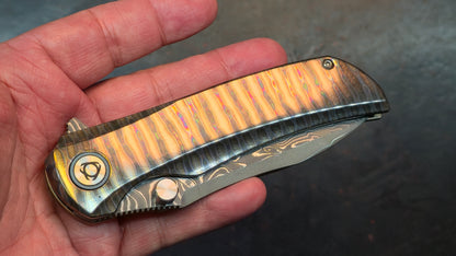 Sixleaf SL-86 Titanium Flame Ano RWL34+VG-10 Blade