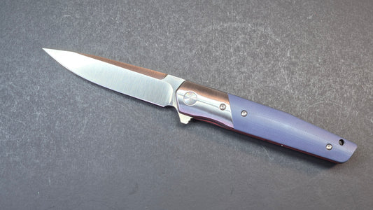 Trivisa Leominor-03G Folding Knife Blue G10 Handle K110