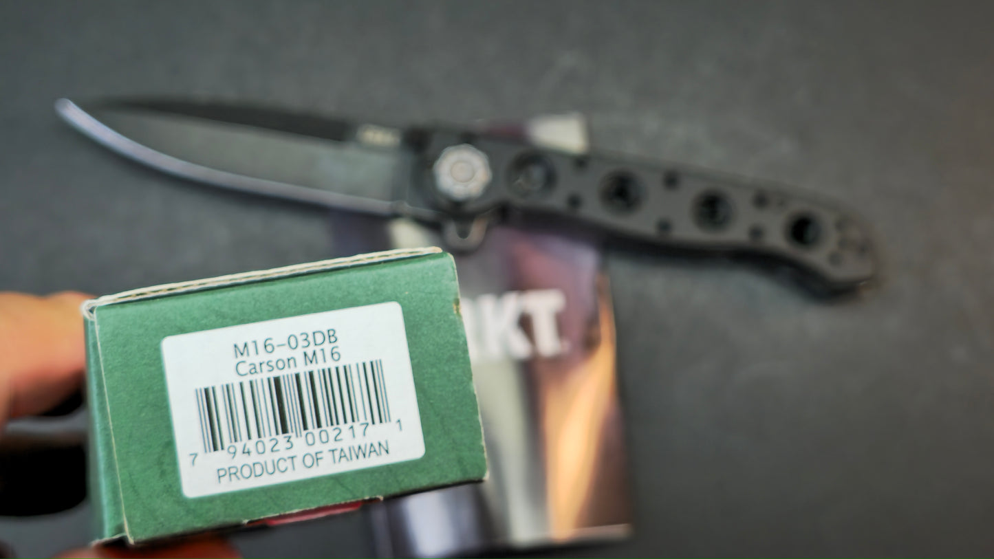 CRKT M16-03DB Asst. Deadbolt lock Alum/Steel liners D2