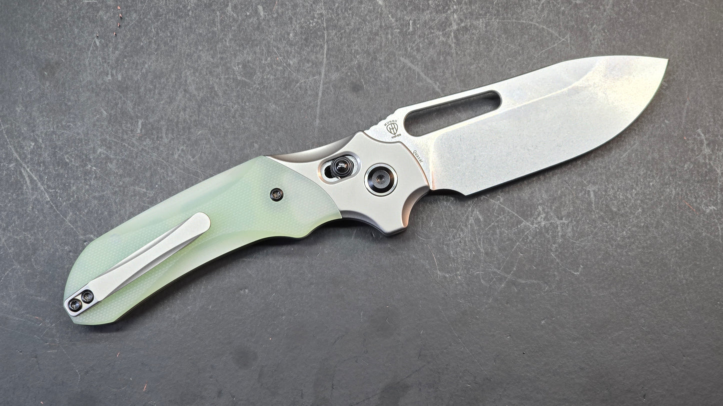 Kansept Quasar Black / Jade G10 Handle Dark Rose Gold 154CM (NEW)