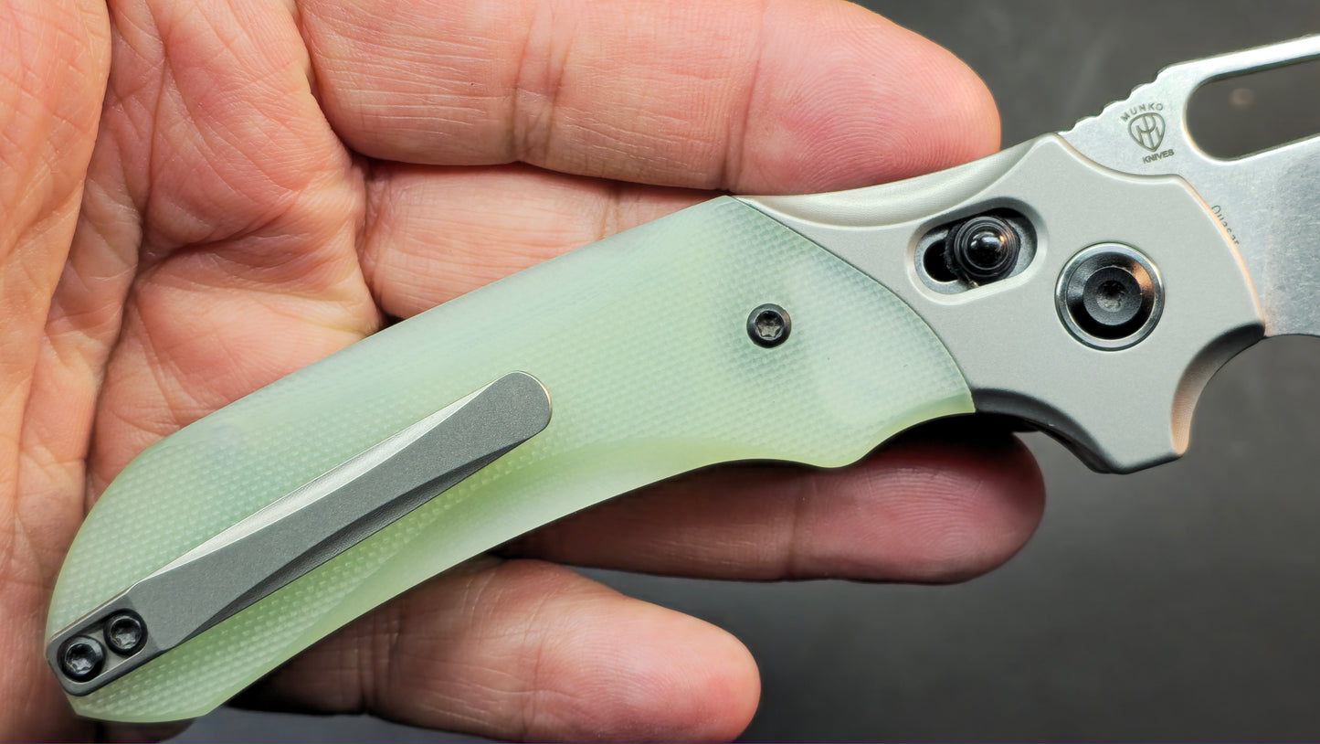 Kansept Quasar Black / Jade G10 Handle Dark Rose Gold 154CM (NEW)