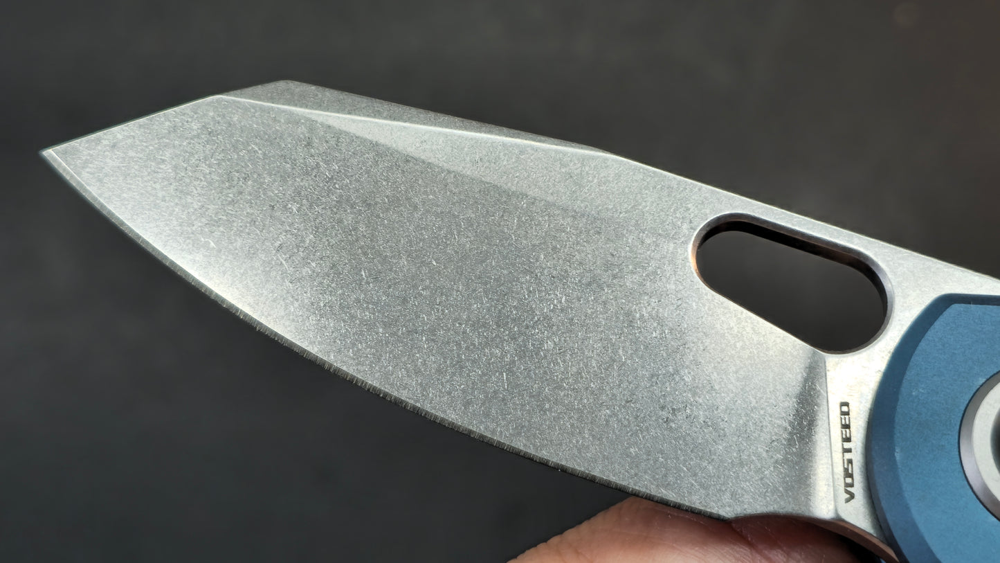 Vosteed Ankylo Vanchor Lock Blue Aluminum Handle Elmax