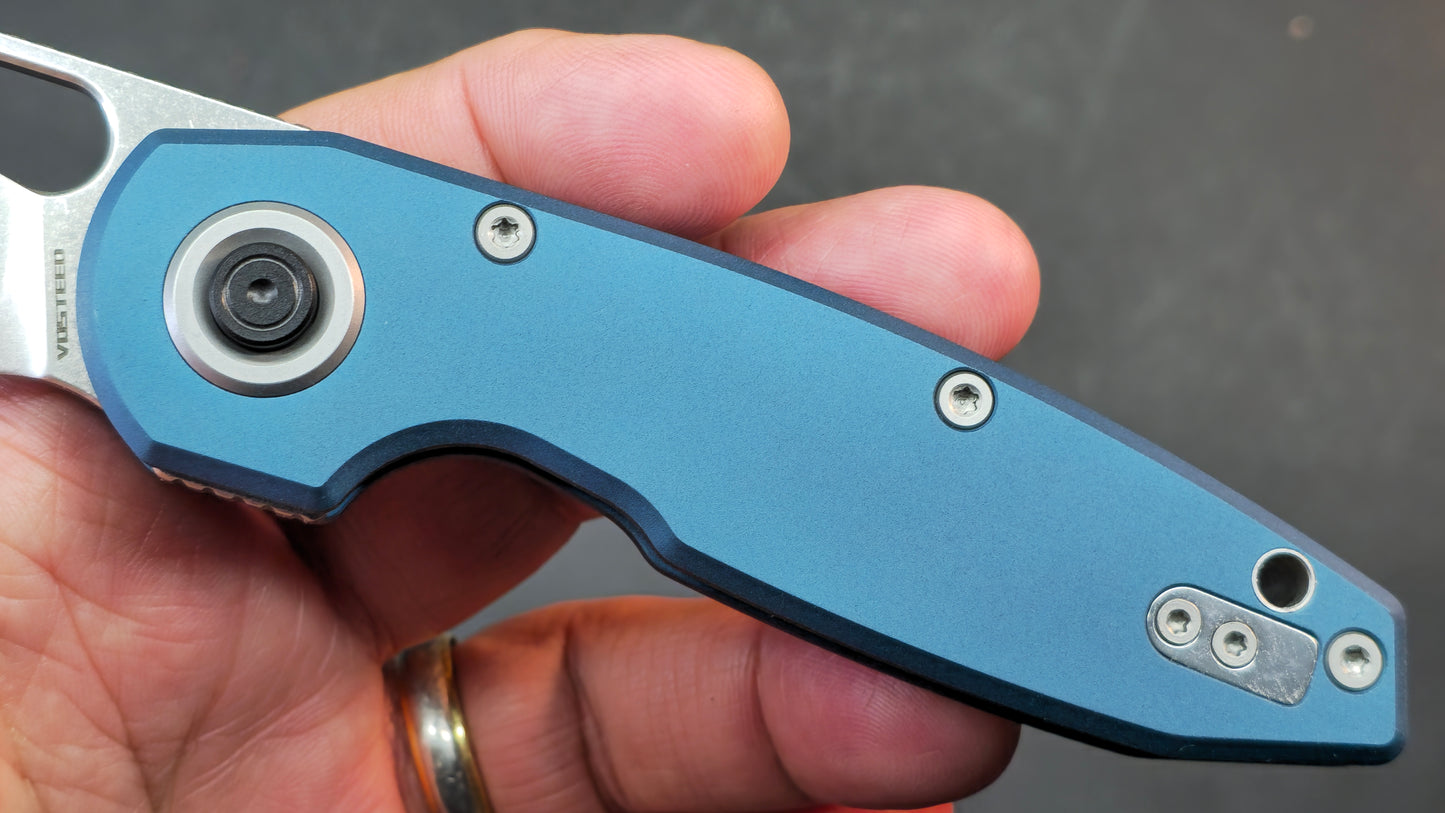 Vosteed Ankylo Vanchor Lock Blue Aluminum Handle Elmax