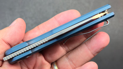 Vosteed Ankylo Vanchor Lock Blue Aluminum Handle Elmax