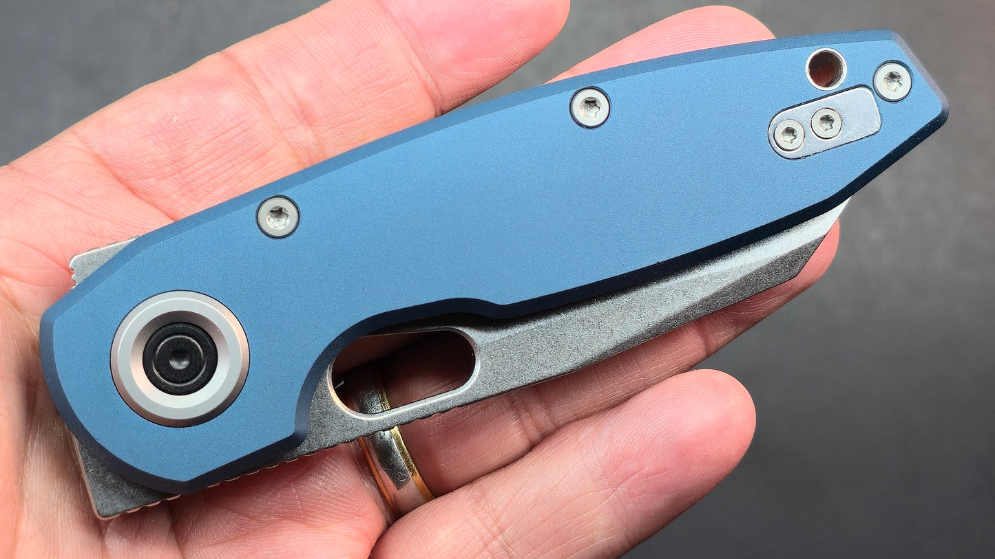 Vosteed Ankylo Vanchor Lock Blue Aluminum Handle Elmax