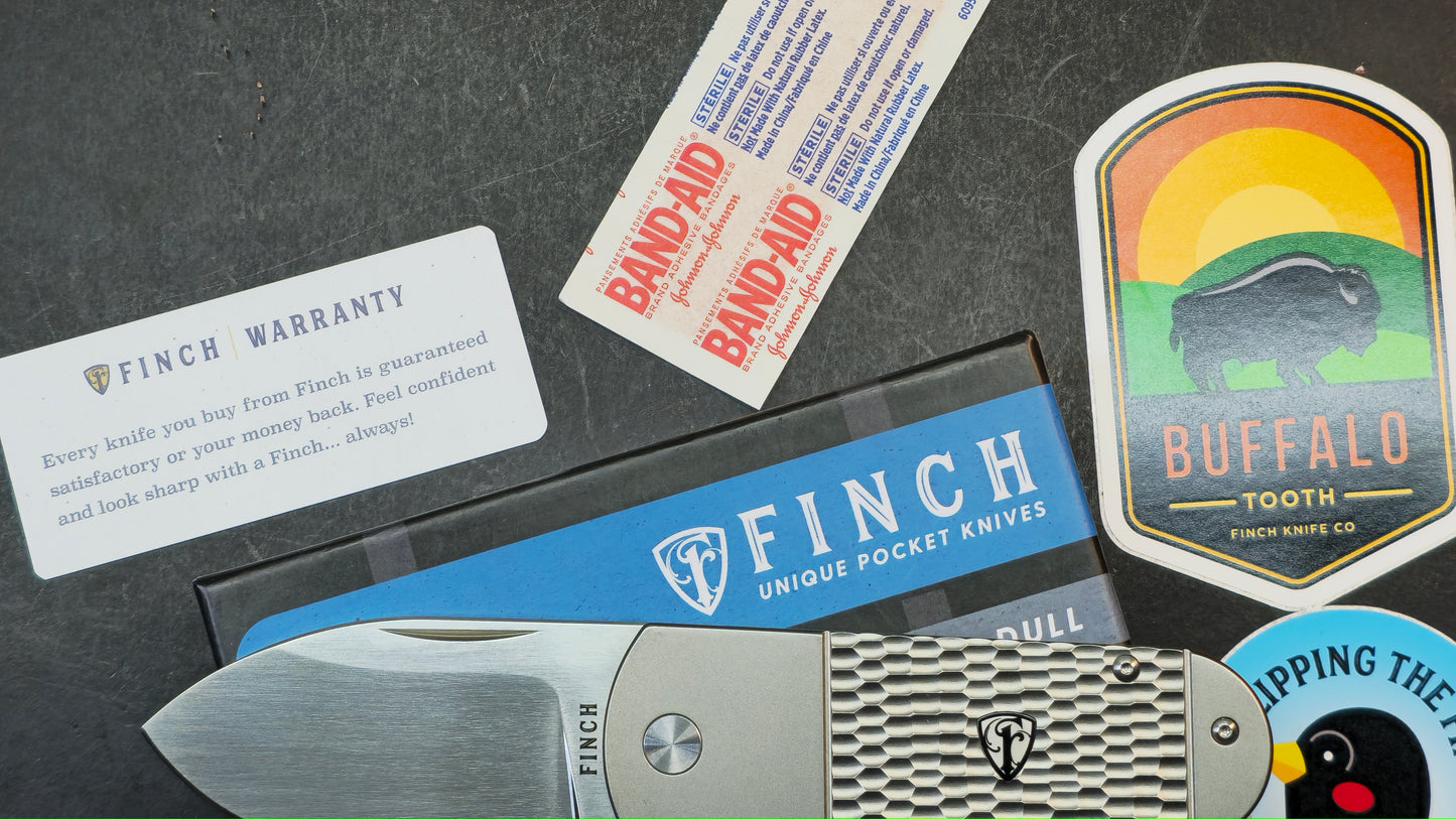 FINCH Buffalo Tooth Jigged Titanium 154CM