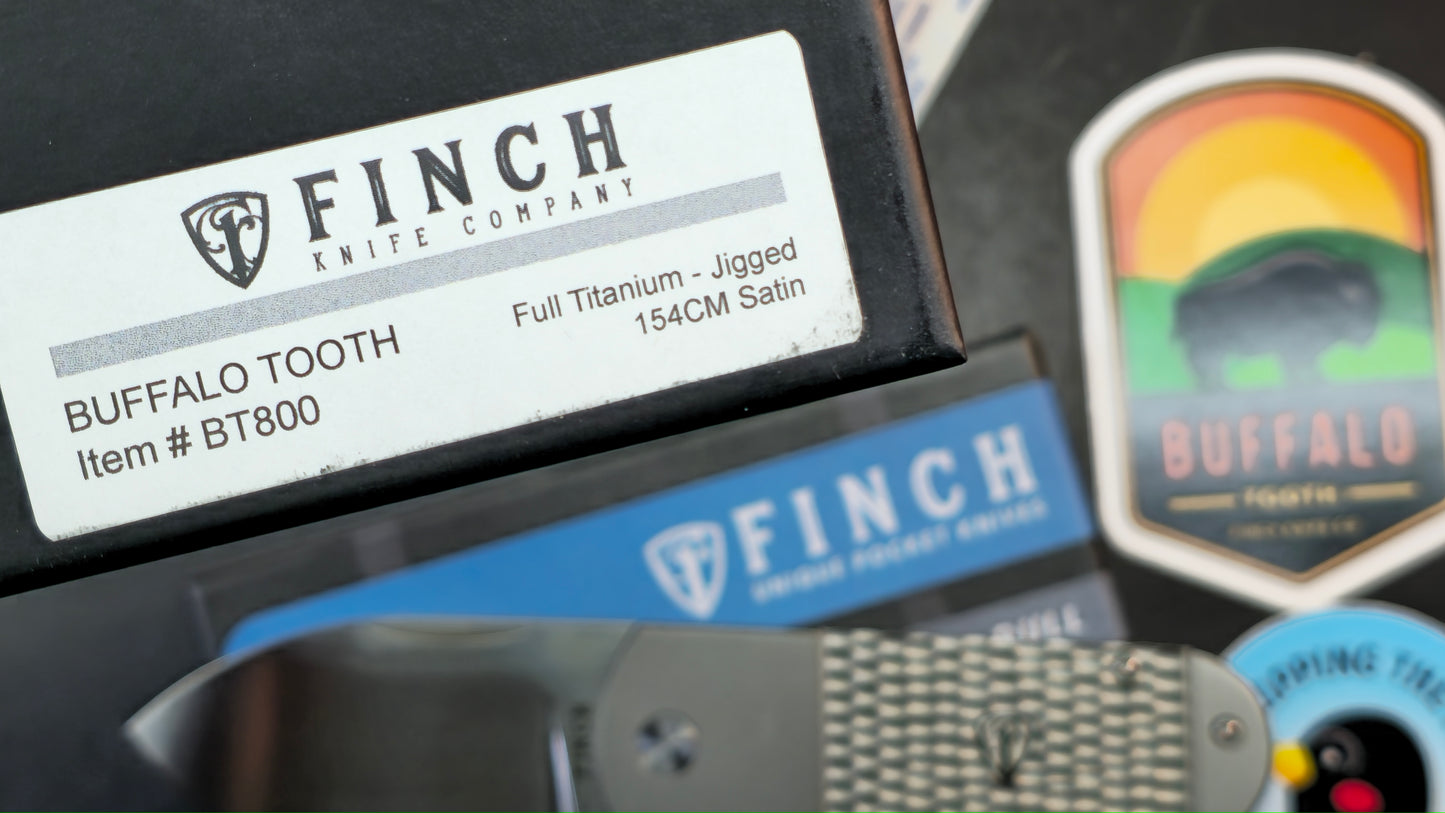 FINCH Buffalo Tooth Jigged Titanium 154CM