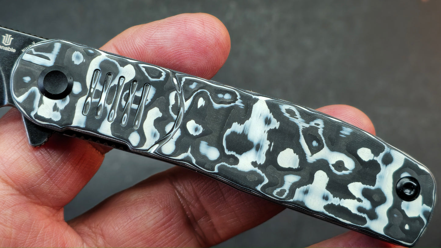 Tenable Einar Black/White Carbon Fiber Handle Nitro-V