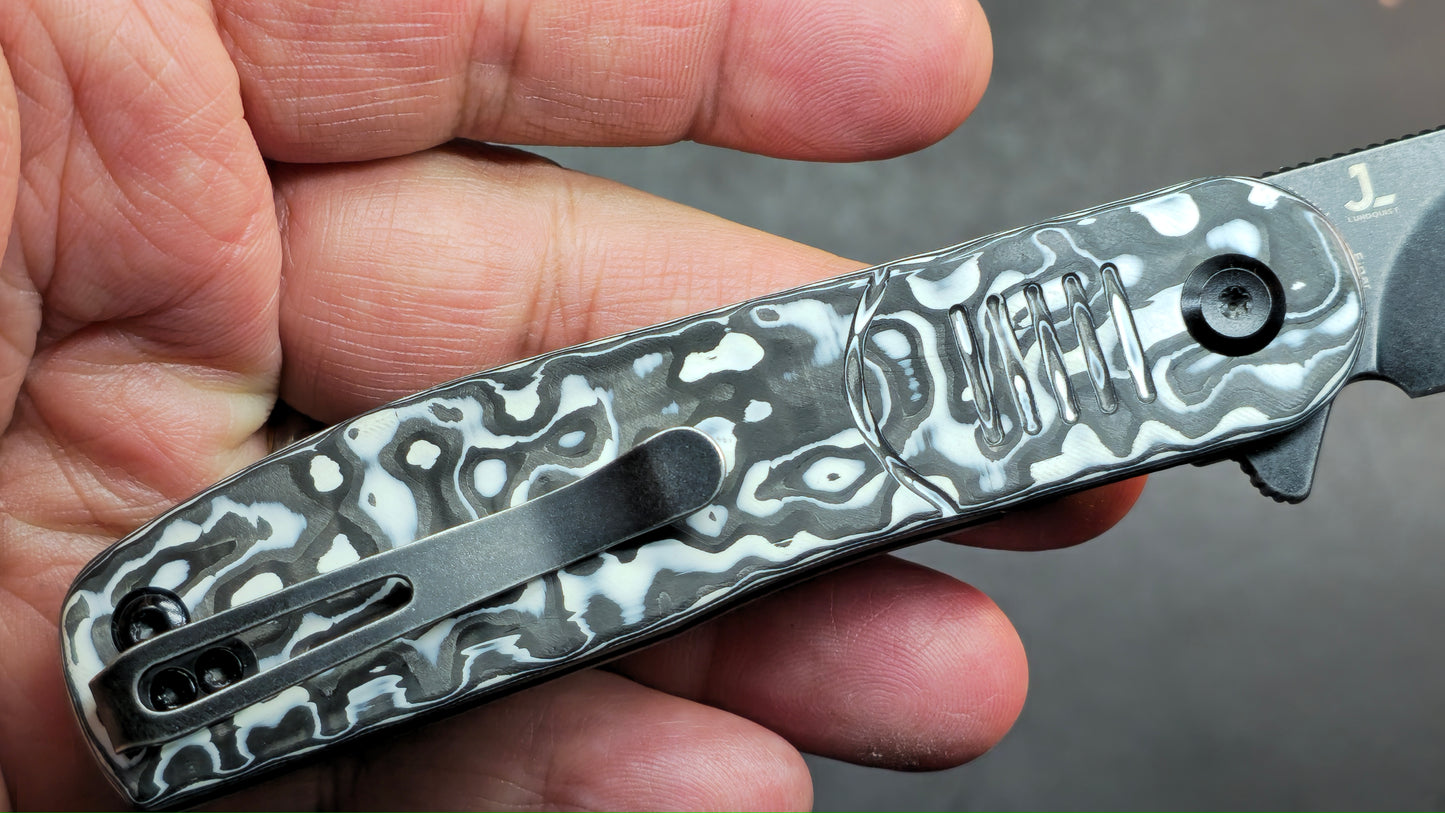 Tenable Einar Black/White Carbon Fiber Handle Nitro-V