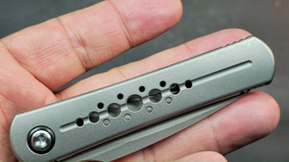 Kizer Feist 2 X Folding Knife Silver Titanium Handle M390 Hawkbill