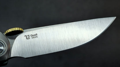 Kizer Quoll Folding Knife Titanium/Damascus Handle S45VN Blade