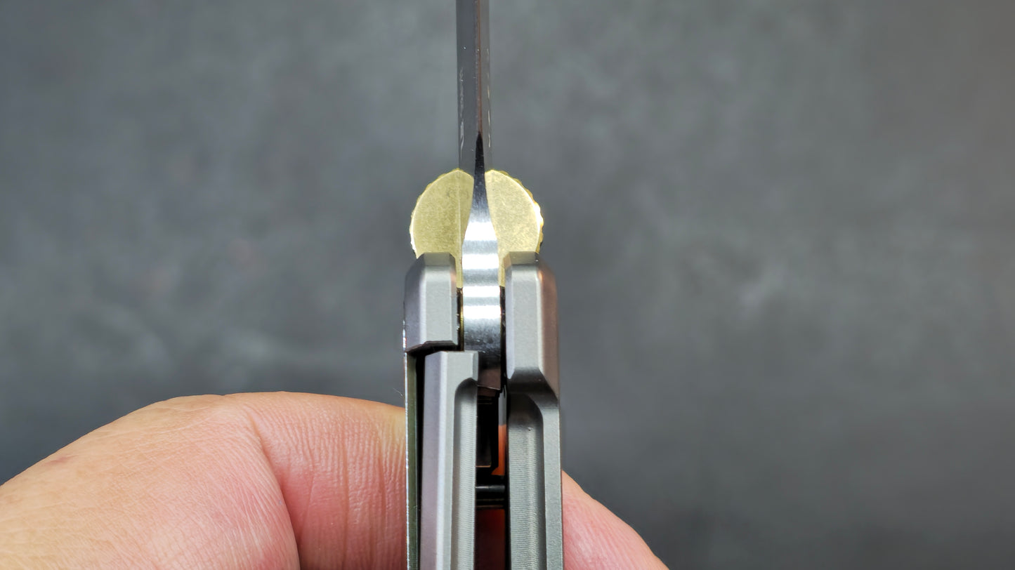 Kizer Quoll Folding Knife Titanium/Damascus Handle S45VN Blade