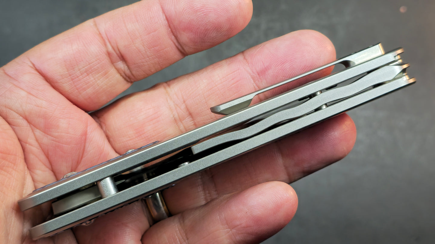 Forest Elf F-03Plus Rattle Snake Design Titanium M390