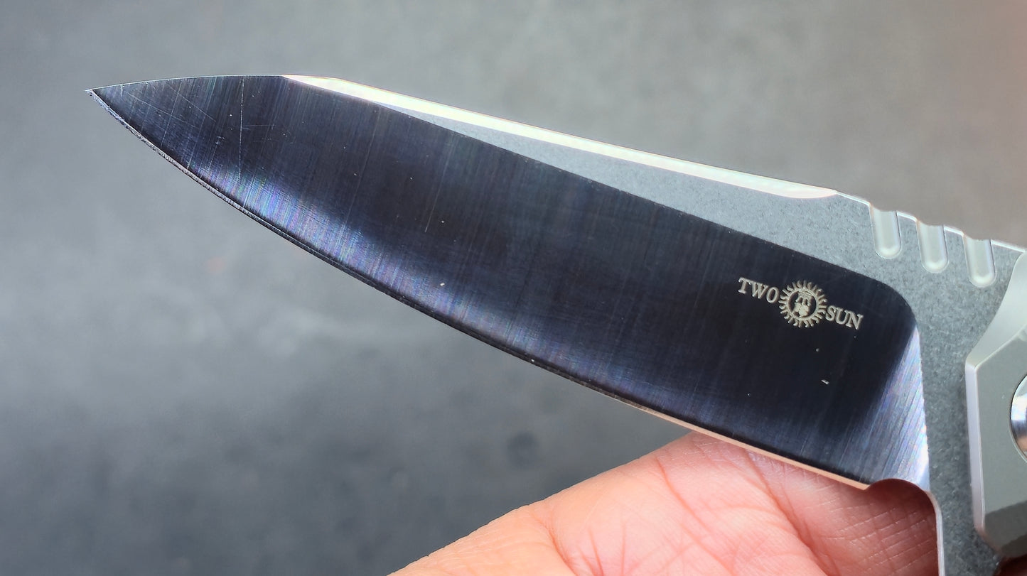 TWOSUN TS292 TITANIUM HANDLE 14C28N Blade