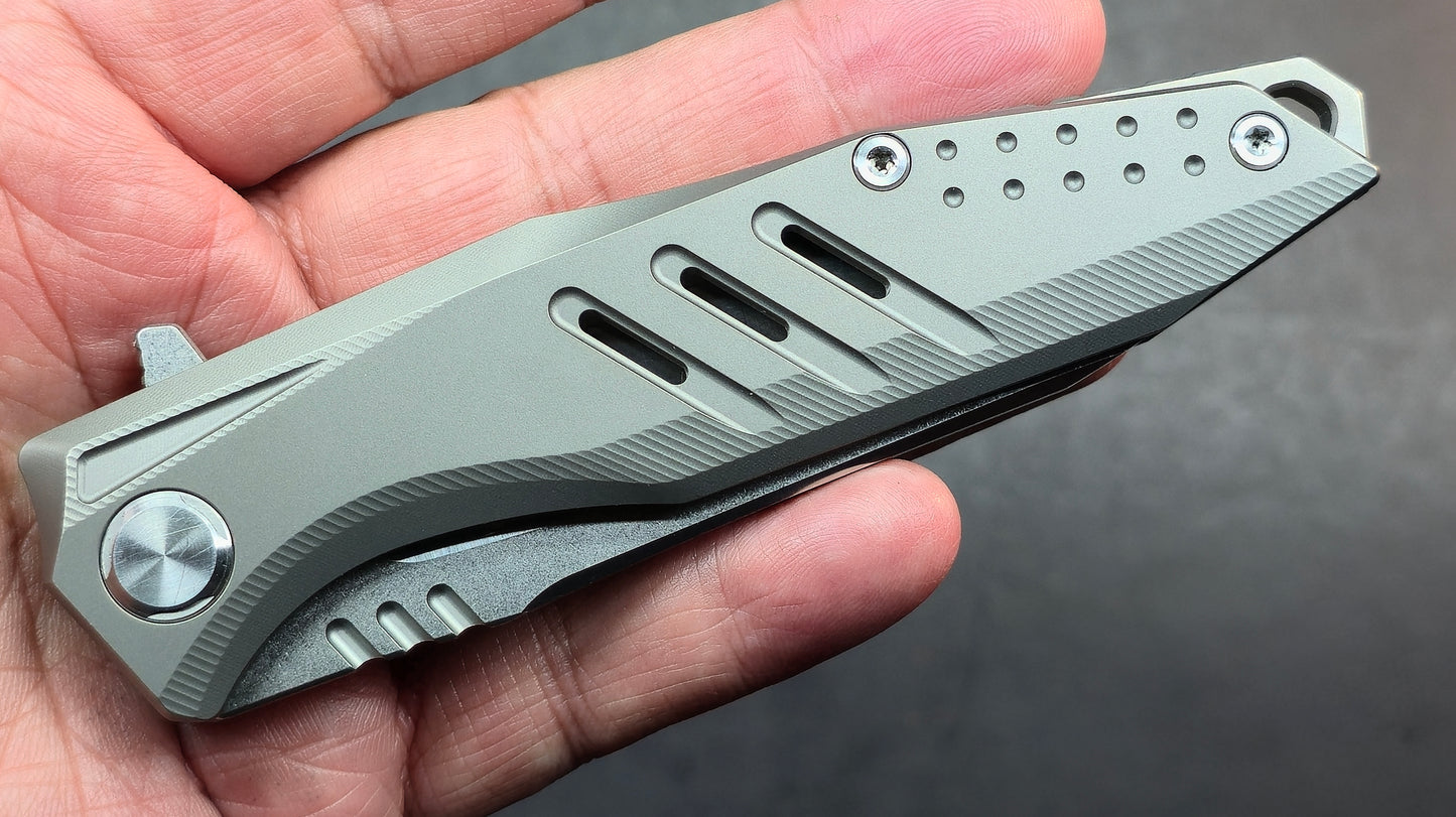 TWOSUN TS292 TITANIUM HANDLE 14C28N Blade