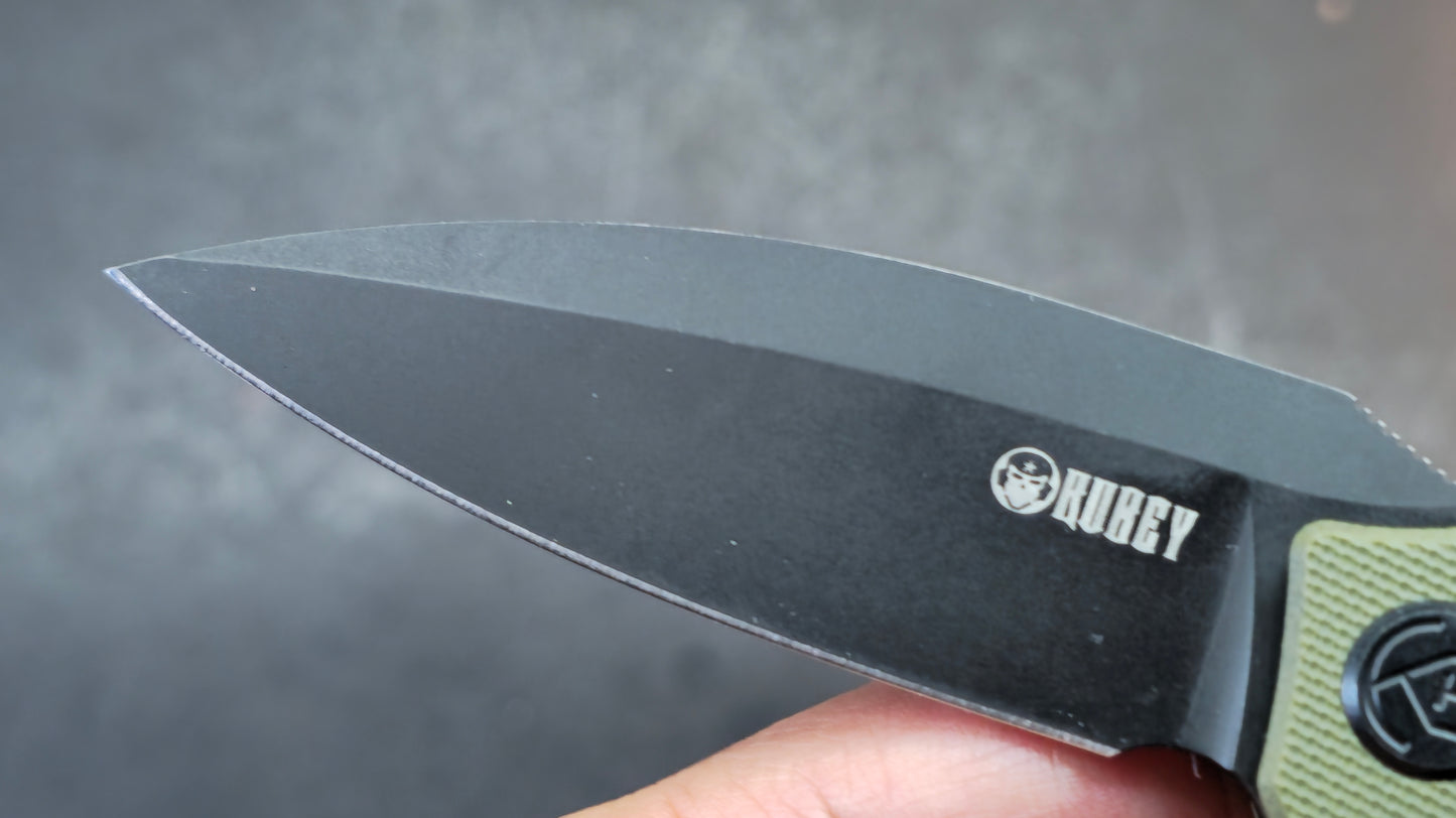 Kubey KU333C Leaf G10 AUS-10 Spear Point