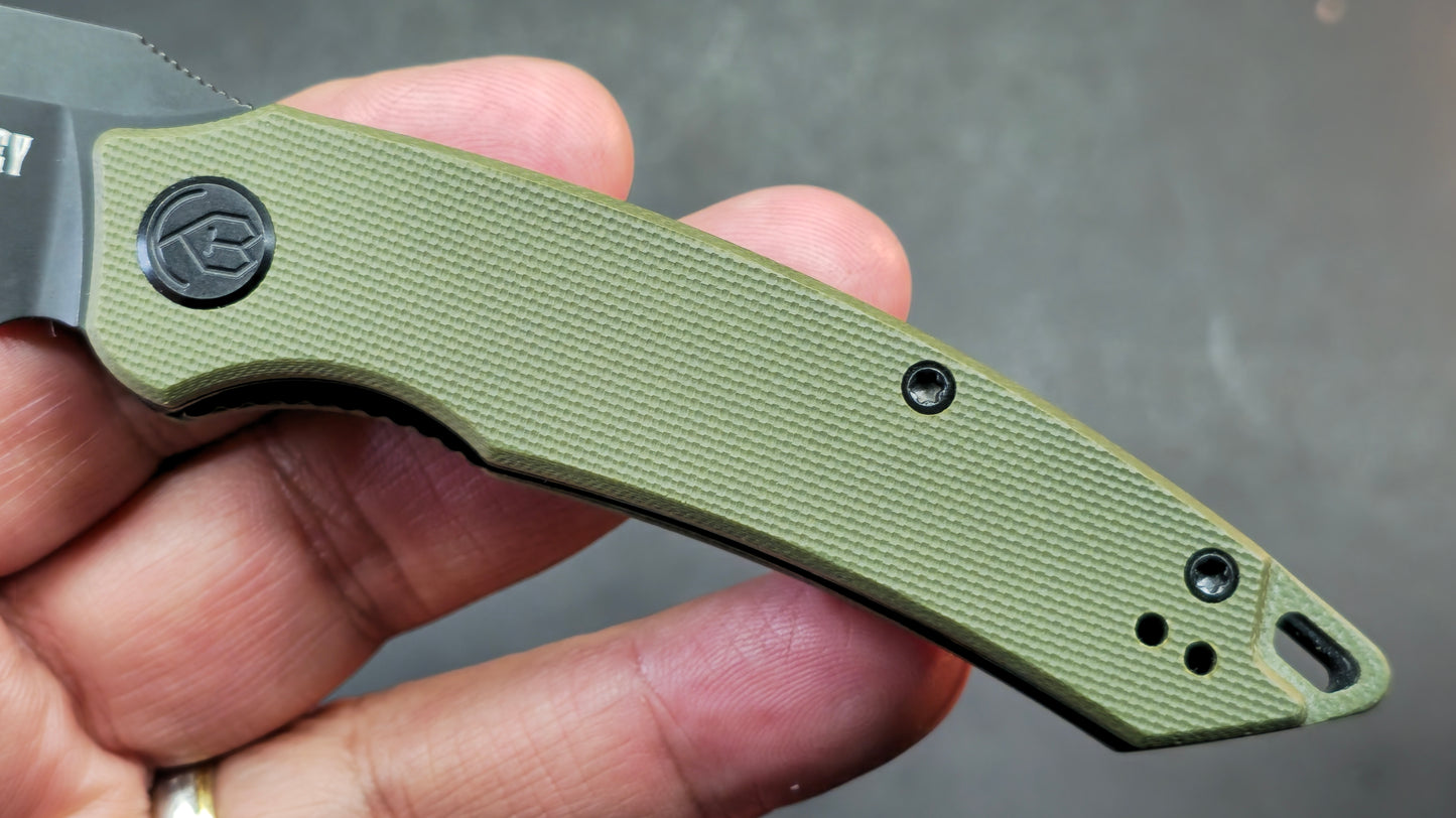 Kubey KU333C Leaf G10 AUS-10 Spear Point