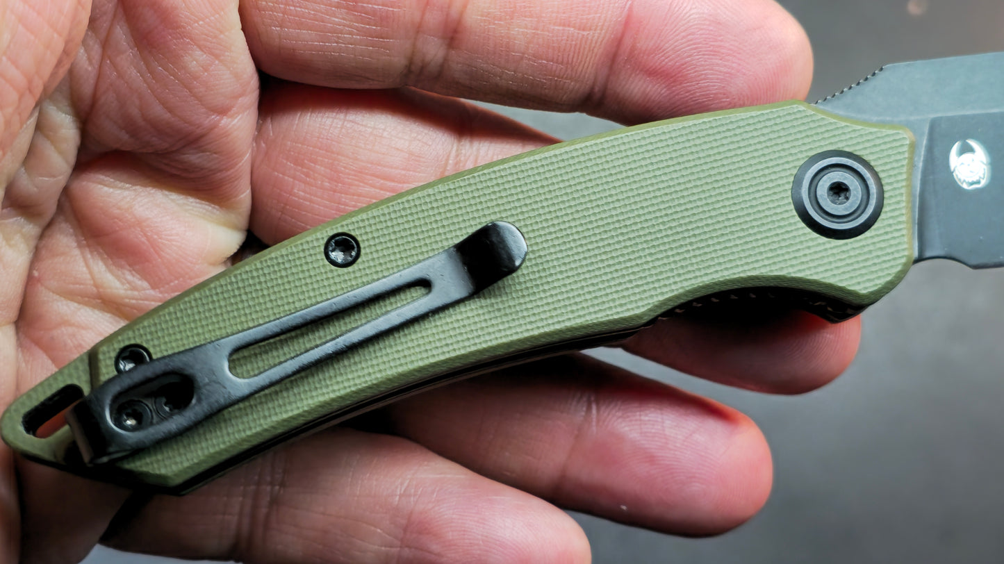 Kubey KU333C Leaf G10 AUS-10 Spear Point