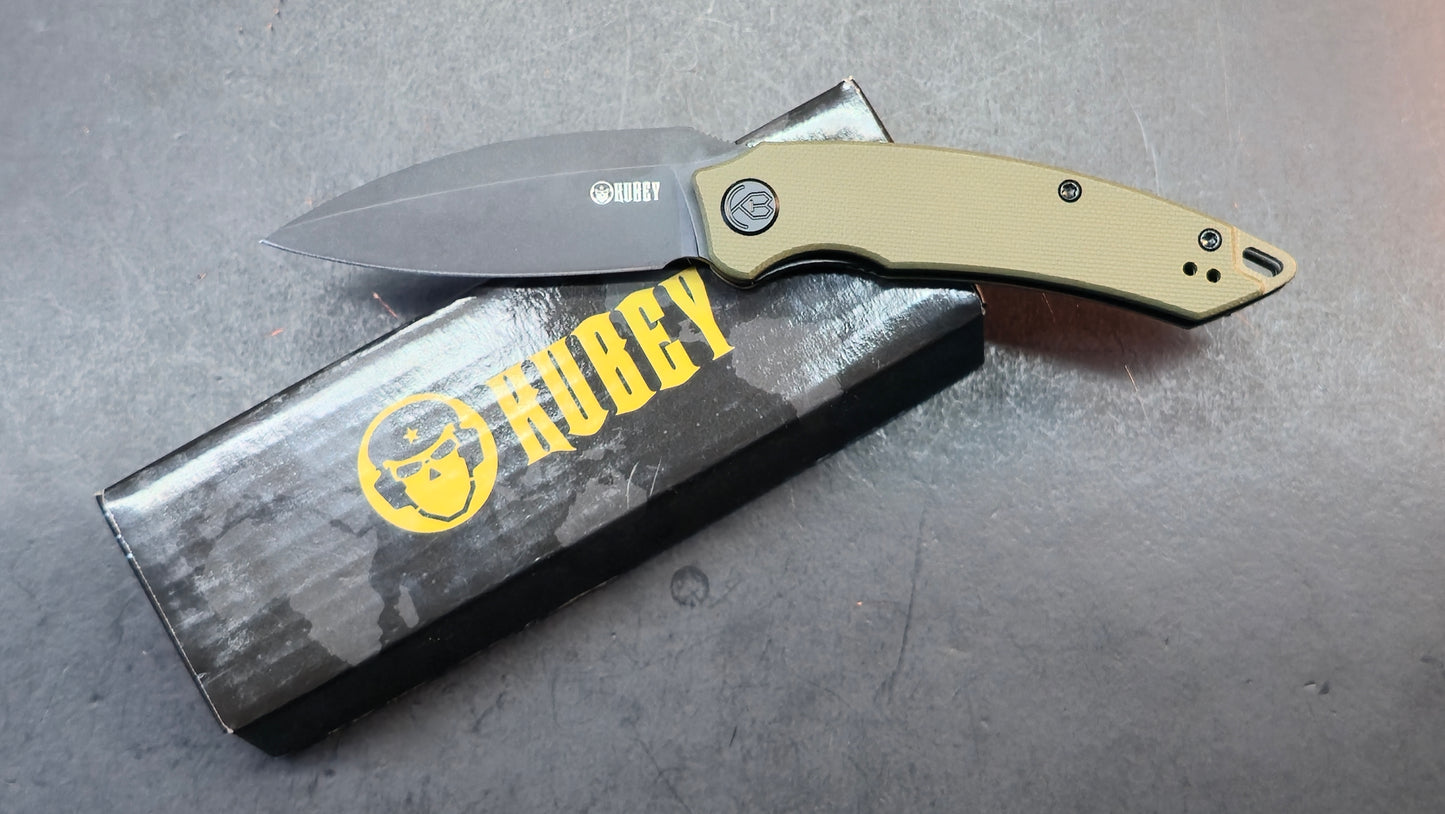 Kubey KU333C Leaf G10 AUS-10 Spear Point