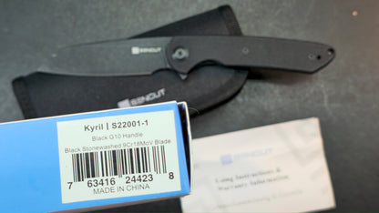 Sencut Kyril Folding Knife Black G10 Handle 9Cr18MoV