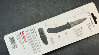 Kershaw Zing Assisted Opening Liner Lock Knife Black G-10 8CR13MOV