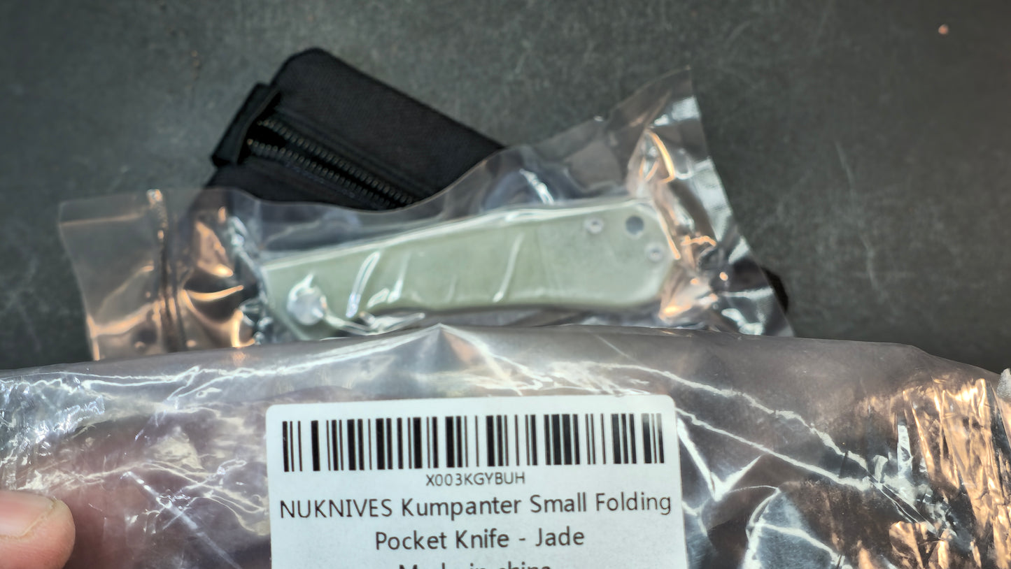NUKNIVES Kumpanter Jade/Black G10 D2