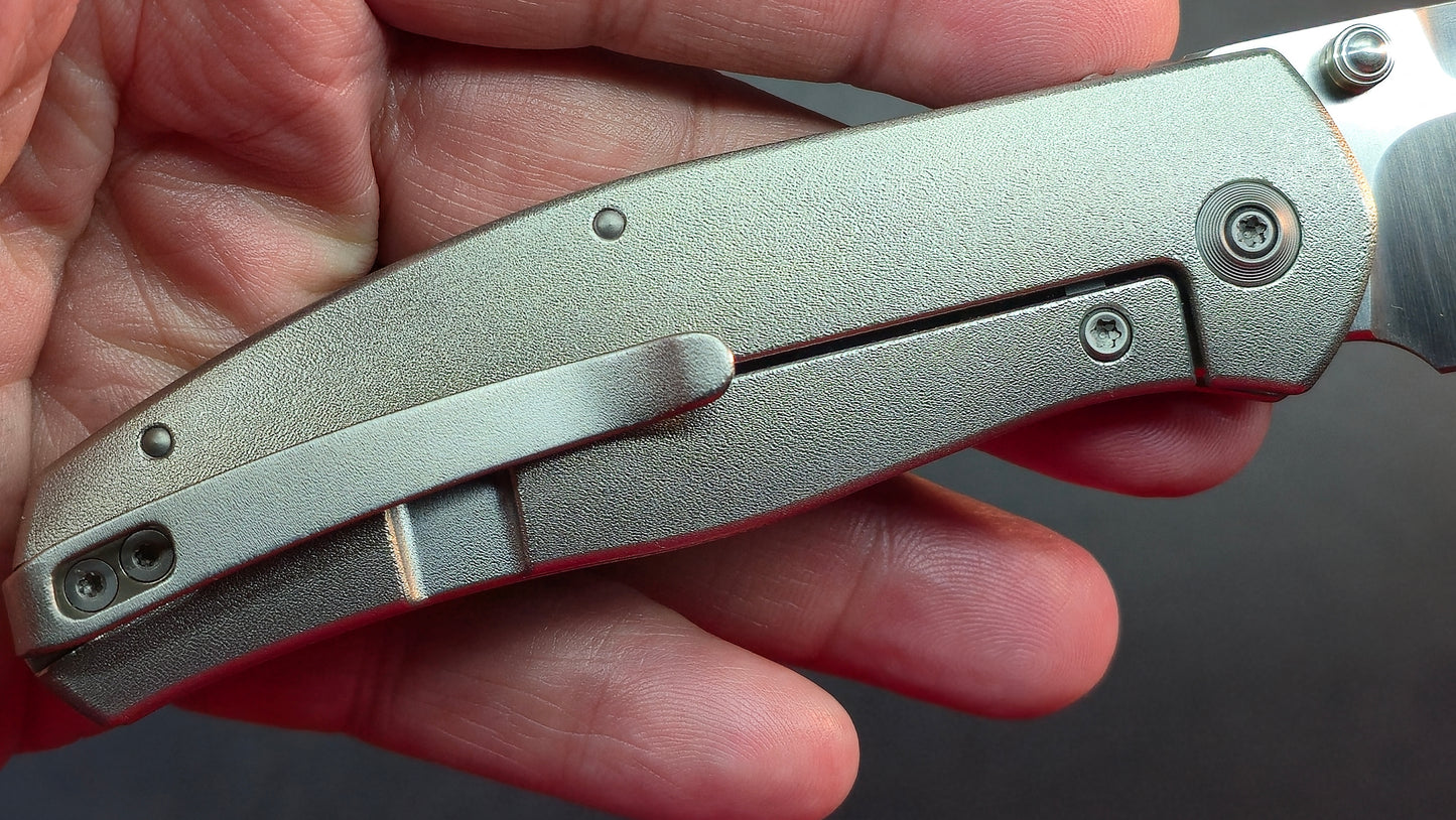 WEKNIFE Esprit Thumb Stud & Front Flipper Knife Titanium Handle (3.25" CPM 20CV Blade)