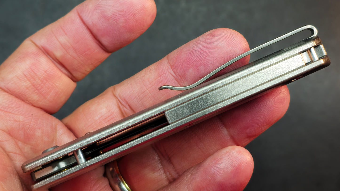 WEKNIFE Esprit Thumb Stud & Front Flipper Knife Titanium Handle (3.25" CPM 20CV Blade)