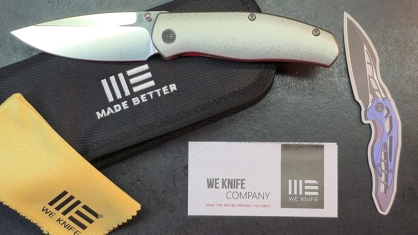 WEKNIFE Esprit Thumb Stud & Front Flipper Knife Titanium Handle (3.25" CPM 20CV Blade)