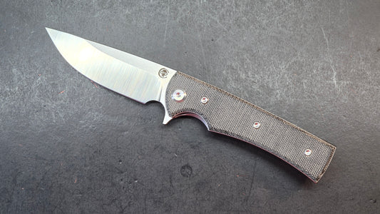 Chaves Blue Label Liberation Street Folding Knife Black Micarta Handle Elmax