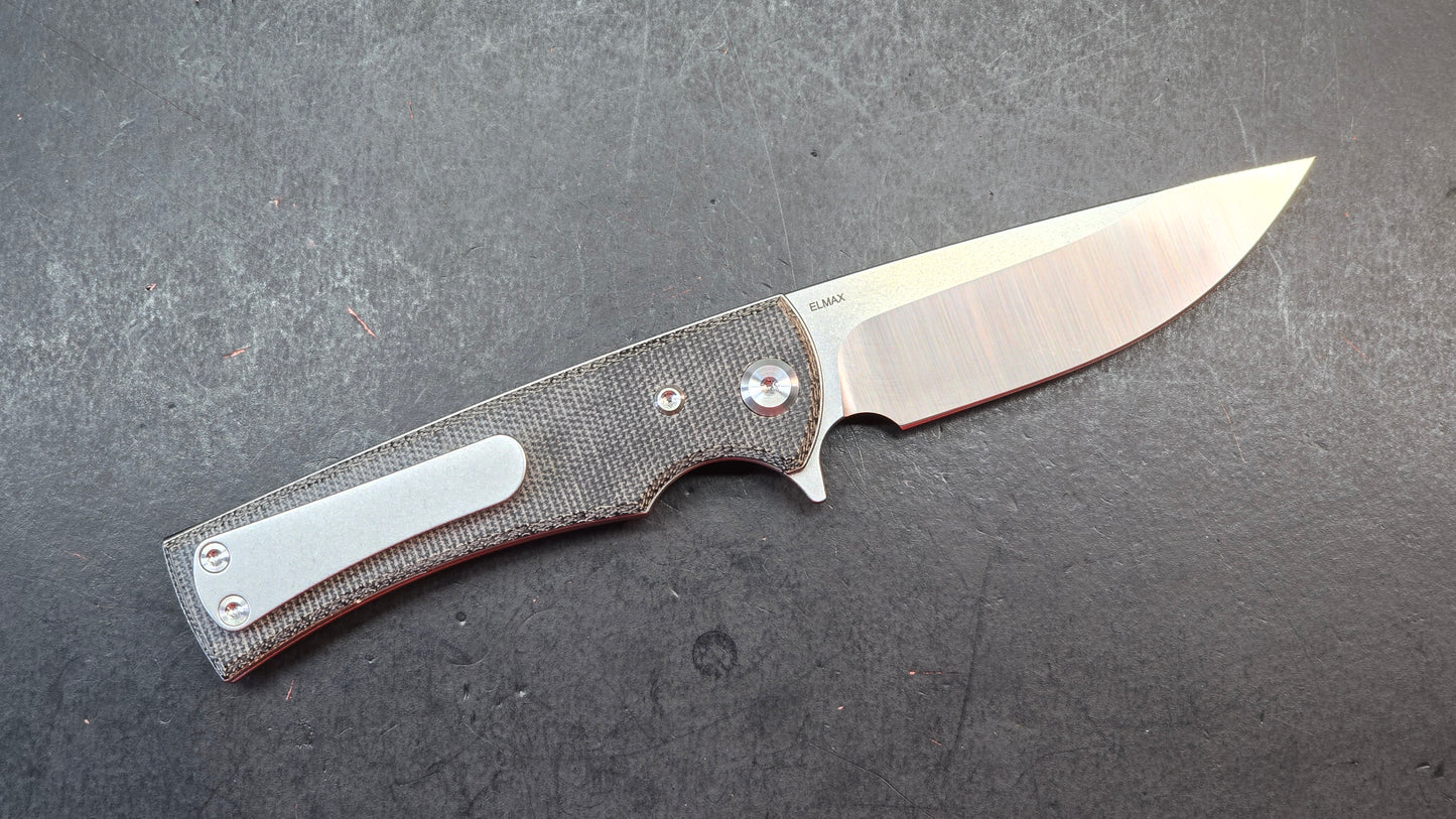 Chaves Blue Label Liberation Street Folding Knife Black Micarta Handle Elmax