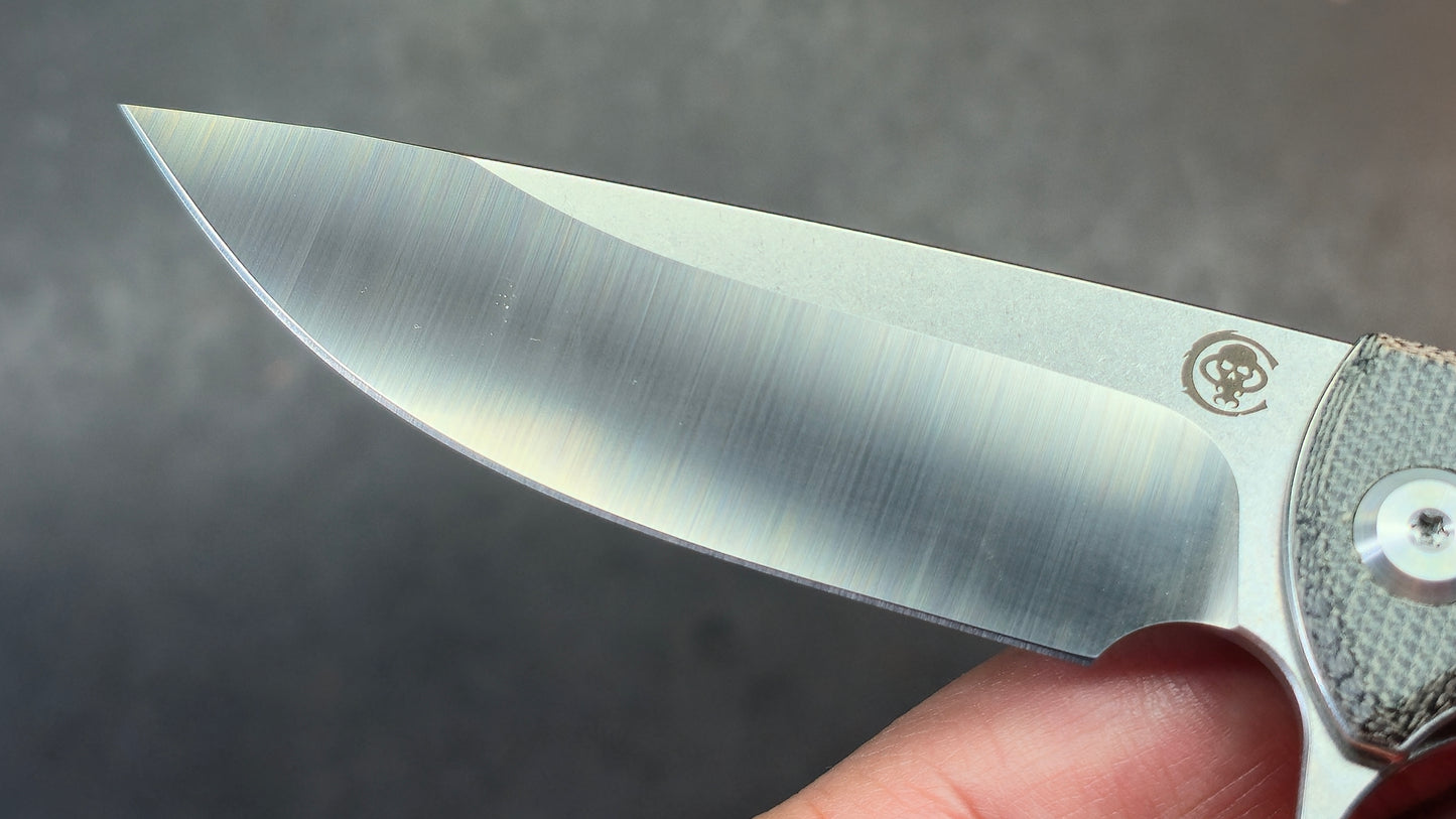 Chaves Blue Label Liberation Street Folding Knife Black Micarta Handle Elmax