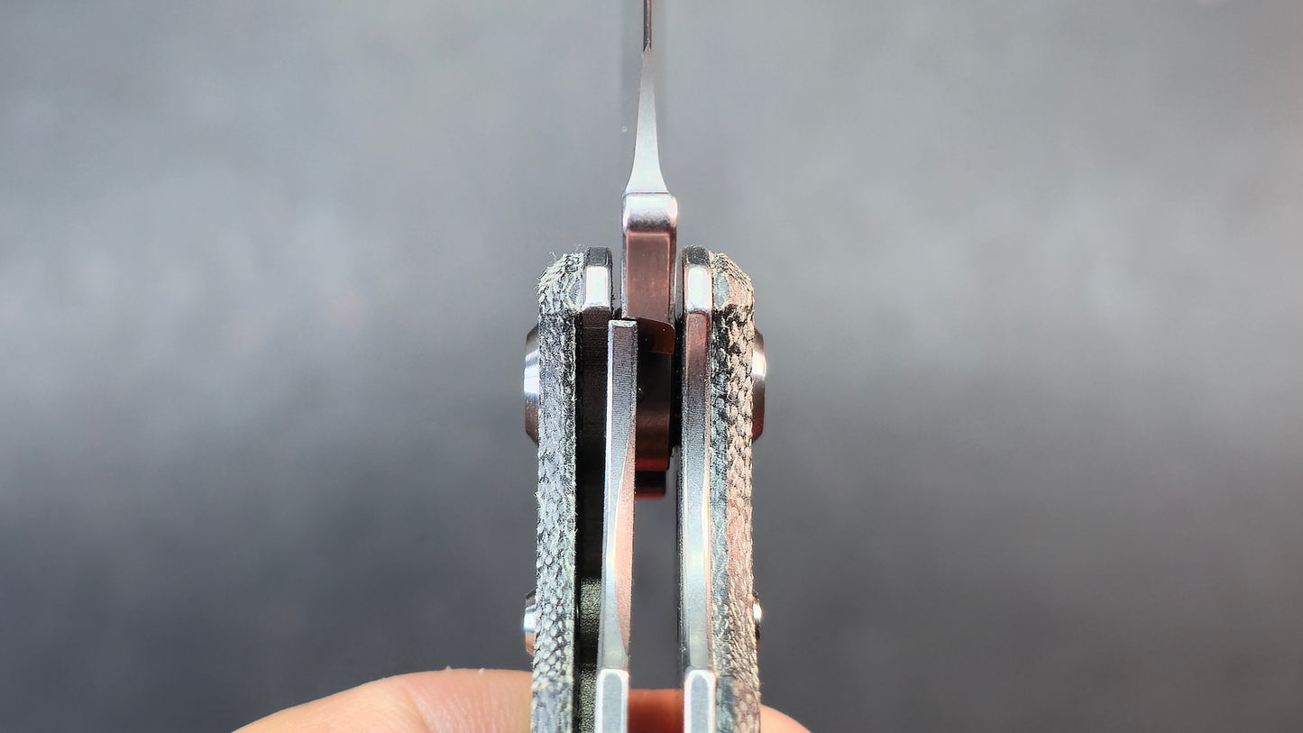 Chaves Blue Label Liberation Street Folding Knife Black Micarta Handle Elmax