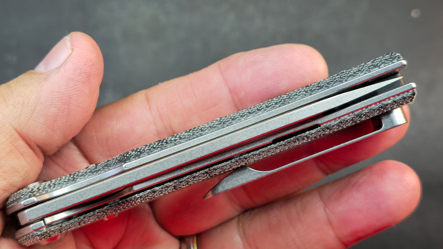 Chaves Blue Label Liberation Street Folding Knife Black Micarta Handle Elmax