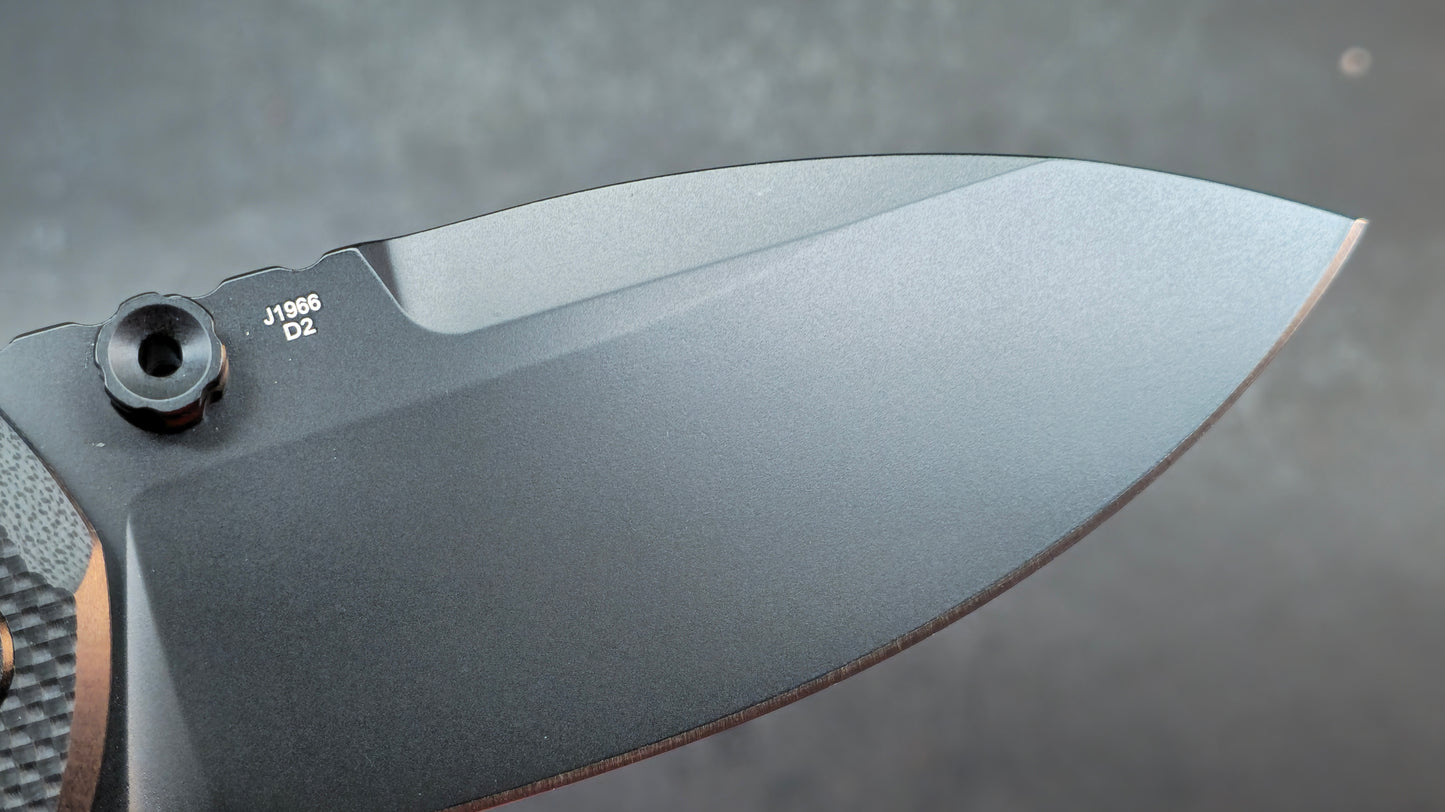 CJRB Tundra Folding Knife Black G10 Handle D2