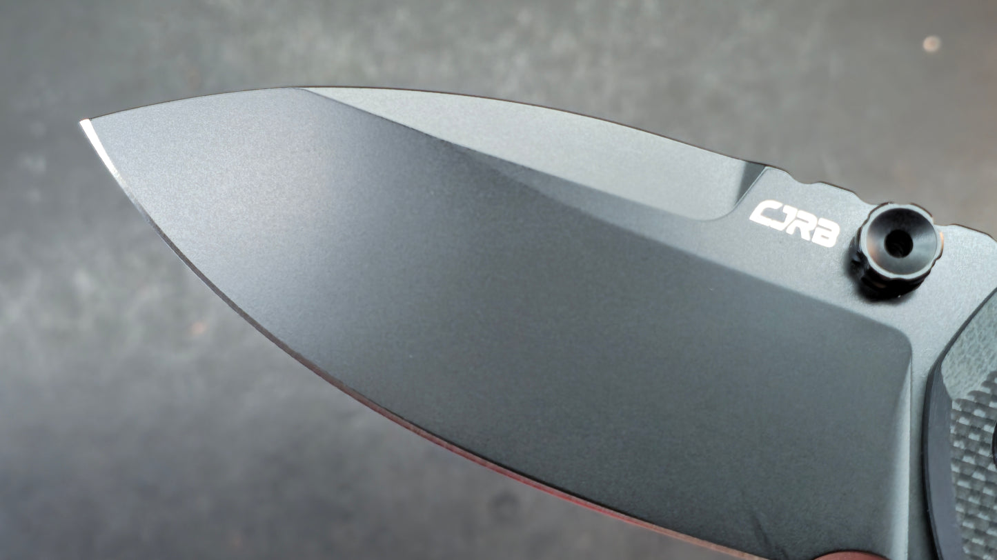 CJRB Tundra Folding Knife Black G10 Handle D2