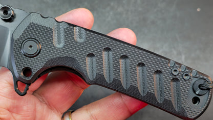 CJRB Tundra Folding Knife Black G10 Handle D2