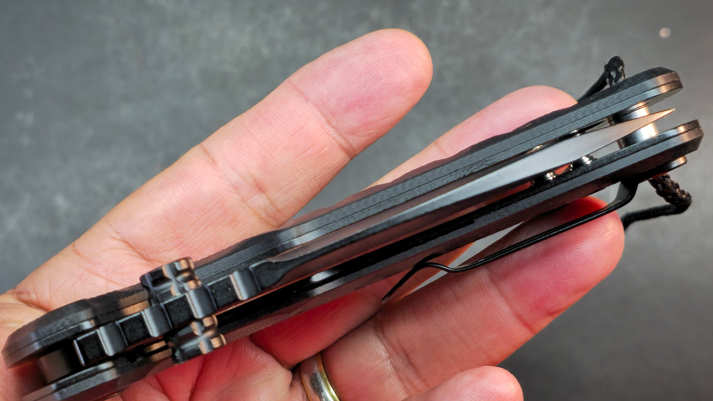 CJRB Tundra Folding Knife Black G10 Handle D2